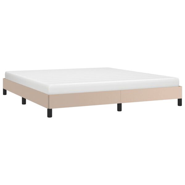 vidaXL Bedframe kunstleer cappuccinokleurig 160x200 cm