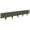vidaXL Gazonrand 20 st 100 x 20 cm Staal Olijfgroen