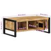 vidaXL Salontafel 90x50x36 cm massief ruw mangohout