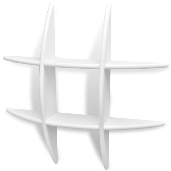 Wandplank MDF zwevend voor boeken/dvd wit