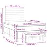 vidaXL Boxspring met matras stof lichtgrijs 120x190 cm