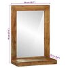vidaXL Badkamer Spiegel Bruin 50 x 22 x 70 cm Massief Acaciahout