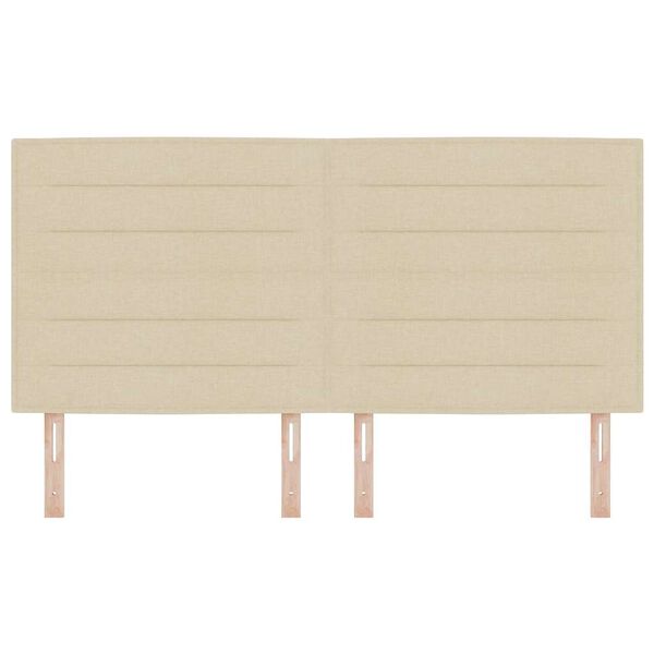vidaXL Hoofdbord met hoofdeinde Cr&egrave;me 180 cm Nep Leer