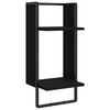 vidaXL 6-delige Wandschappenset met stangen bewerkt hout zwart