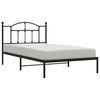 vidaXL Bedframe met hoofdbord metaal zwart 107x203 cm