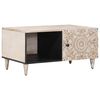 vidaXL Salontafel Wit 80 x 50 x 40 cm Massief Mango Hout
