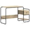 vidaXL Bureau met opbergruimte Sonoma Eiken 131,5 x 50 x 75,5 cm