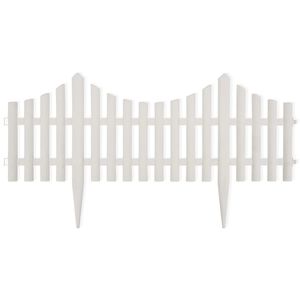 vidaXL Gazonranden 17 st 10 m wit