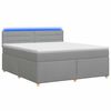 vidaXL Boxspringbed met matras Lichtgrijs 160 x 200 cm Stof