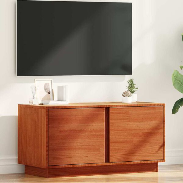 vidaXL TV-kast Wasbruin 80 x 35 x 40,5 cm Massief grenenhout