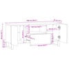 vidaXL Tv-meubel 100x34x46 cm massief mangohout bruin