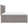 vidaXL Boxspring met matras stof taupe 180x200 cm