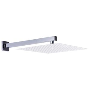 vidaXL Douchearm vierkant 30 cm roestvrij staal 201 zilverkleurig
