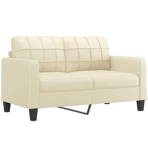 vidaXL Tweezitsbank 140 cm kunstleer cr&egrave;mekleurig