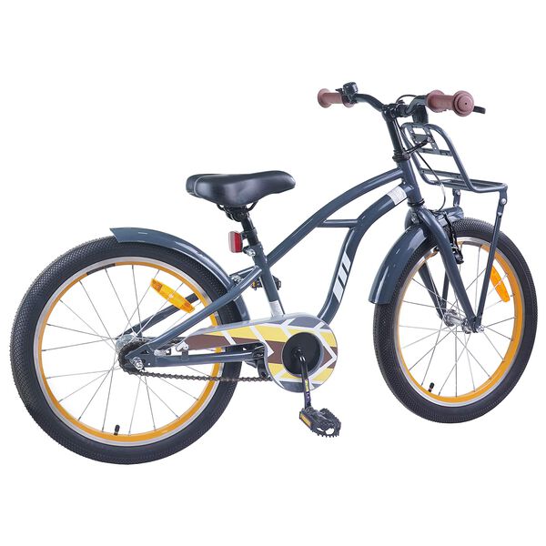 vidaXL Kinderfiets 18 Inch voor 5-7 jaar Donkergrijs