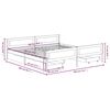vidaXL Bedframe met 4 lades massief grenenhout donkerbruin 180x200 cm