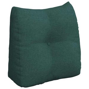 vidaXL Rugkussen Donkergroen 45 x 24 x 50 cm Stof