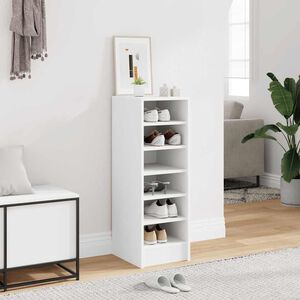vidaXL Schoenenkast 31,5x35x90 cm bewerkt hout wit