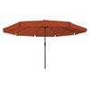 vidaXL Tuinparasol Terracotta 395 x 395 x 245 cm Polyester en staal