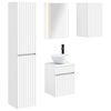 vidaXL Badkamerkastenset 5 pcs Wit 43 x 11,5 x 60,5 cm Bewerkt hout