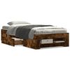 vidaXL Bedframe zonder matras hout gerookt eikenkleurig 100x200 cm