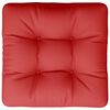 vidaXL Palletkussen 58x58x10 cm stof rood