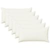 vidaXL Kussensloop 6 st HOUTEN Wit 40 x 80 cm Faux Linnen