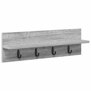 vidaXL Wandgemonteerde kapstok Grijs Sonoma 60 x 10,5 x 18 cm