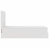vidaXL Ottoman bed met matras en LED's 90x190cm kunstleer wit