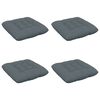 vidaXL Zitkussens VIANEN 4 st 100% Polyester Blauw 45 x 45 x 12 cm