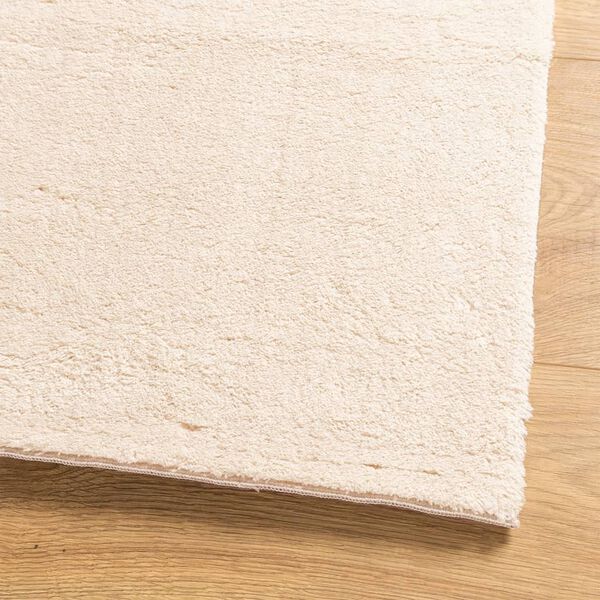 vidaXL Vloerkleed HUARTE laagpolig zacht wasbaar 200x200 cm beige