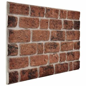 vidaXL Wandpanelen 10 pcs Bruin Baksteen 100 x 50 cm EPS-schuim