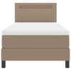 vidaXL Boxspringbed met matras Cappuccino 90 x 200 cm Kunstleer