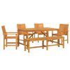 vidaXL Tuin eettafelset 6 st Bruin Massief Acaciahout