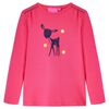 Kindershirt met lange mouwen 104 felroze