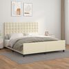 vidaXL Bedframe met hoofdbord kunstleer cr&egrave;mekleurig 160x200 cm