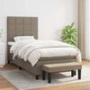 vidaXL Boxspring met matras stof taupe 90x190 cm