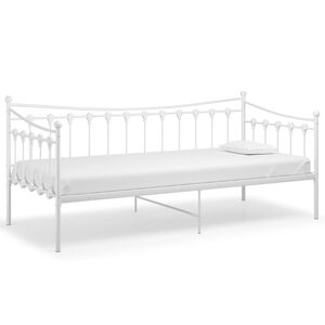 vidaXL Slaapbank metaal wit 90x200 cm