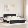 vidaXL Bedframe met hoofdeinde Zwart 180 x 200 cm Massief grenenhout
