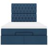 vidaXL Ottoman bed met matras 120x200cm stof blauw