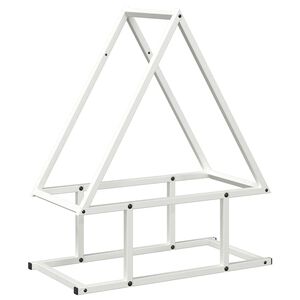 vidaXL Brandhoutrek 50x25x60 cm koudgewalst staal wit