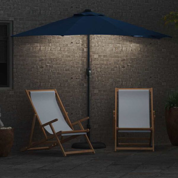 vidaXL Tuinparasol Azurblauw 294 x 150 x 224 cm Polyester en staal