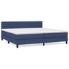 vidaXL Boxspring met matras stof blauw 200x200 cm