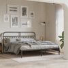 vidaXL Bedframe met hoofdbord metaal zwart 183x213 cm