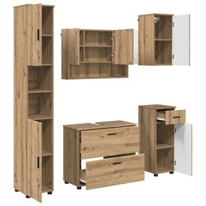 vidaXL Badkamermeubelset 5 st Artisan Eiken 35 x 30 x 192 cm
