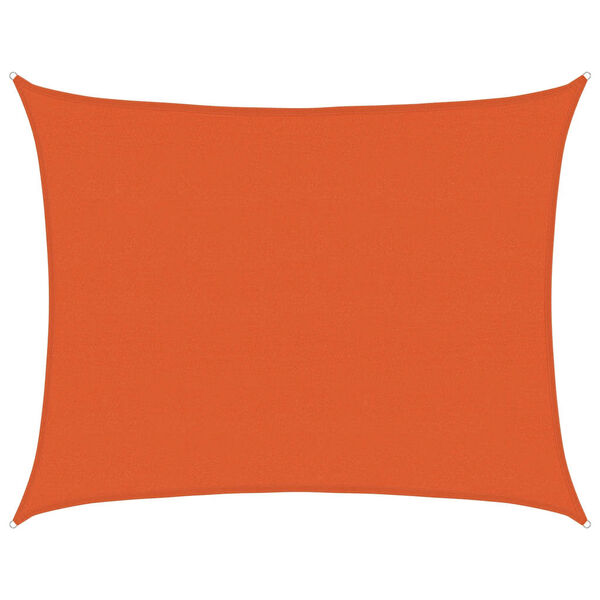 vidaXL Zonnezeil 160 g/m&sup2; rechthoekig 6x8 m HDPE oranje