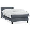 vidaXL Boxspring met matras fluweel donkergrijs 90x220 cm
