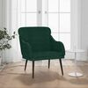 vidaXL Fauteuil 63x76x80 cm fluweel donkergroen
