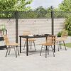 vidaXL Tuin eettafelset 5 pcs Bruin Gepoedercoat staal