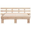 vidaXL Bedframe met hoofdeinde Bruin 140 x 200 cm Massief grenenhout